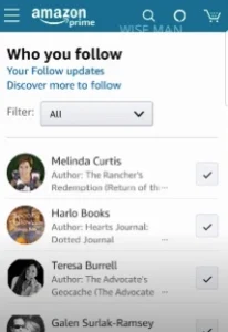 how to see who you follow on amazon