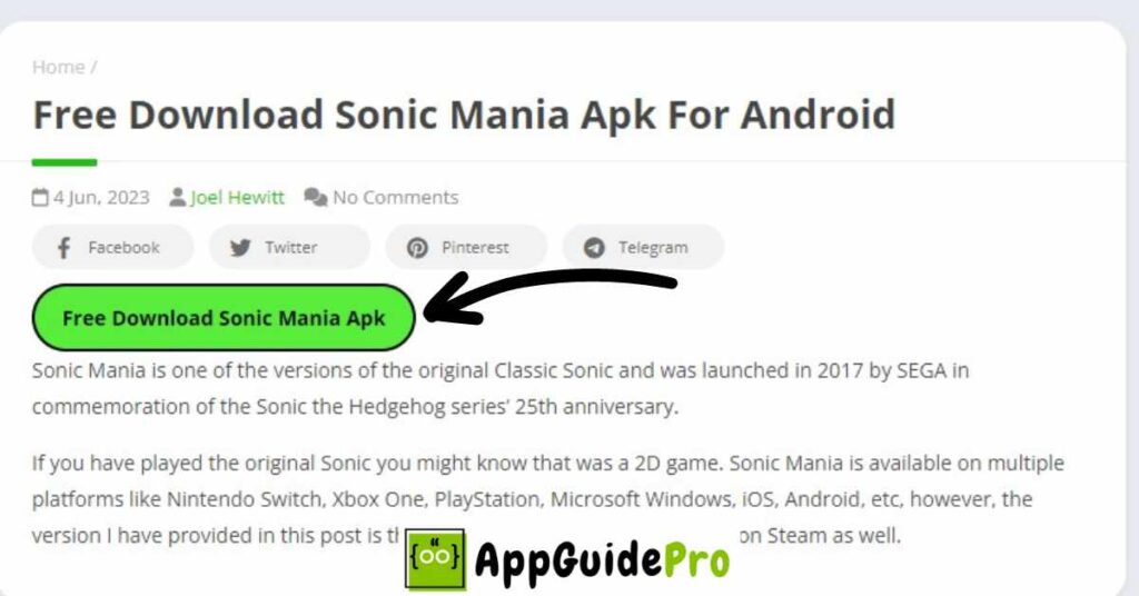 how to download sonic mania apk